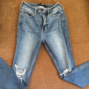 Hollister Blue Ripped Skinny Jeans